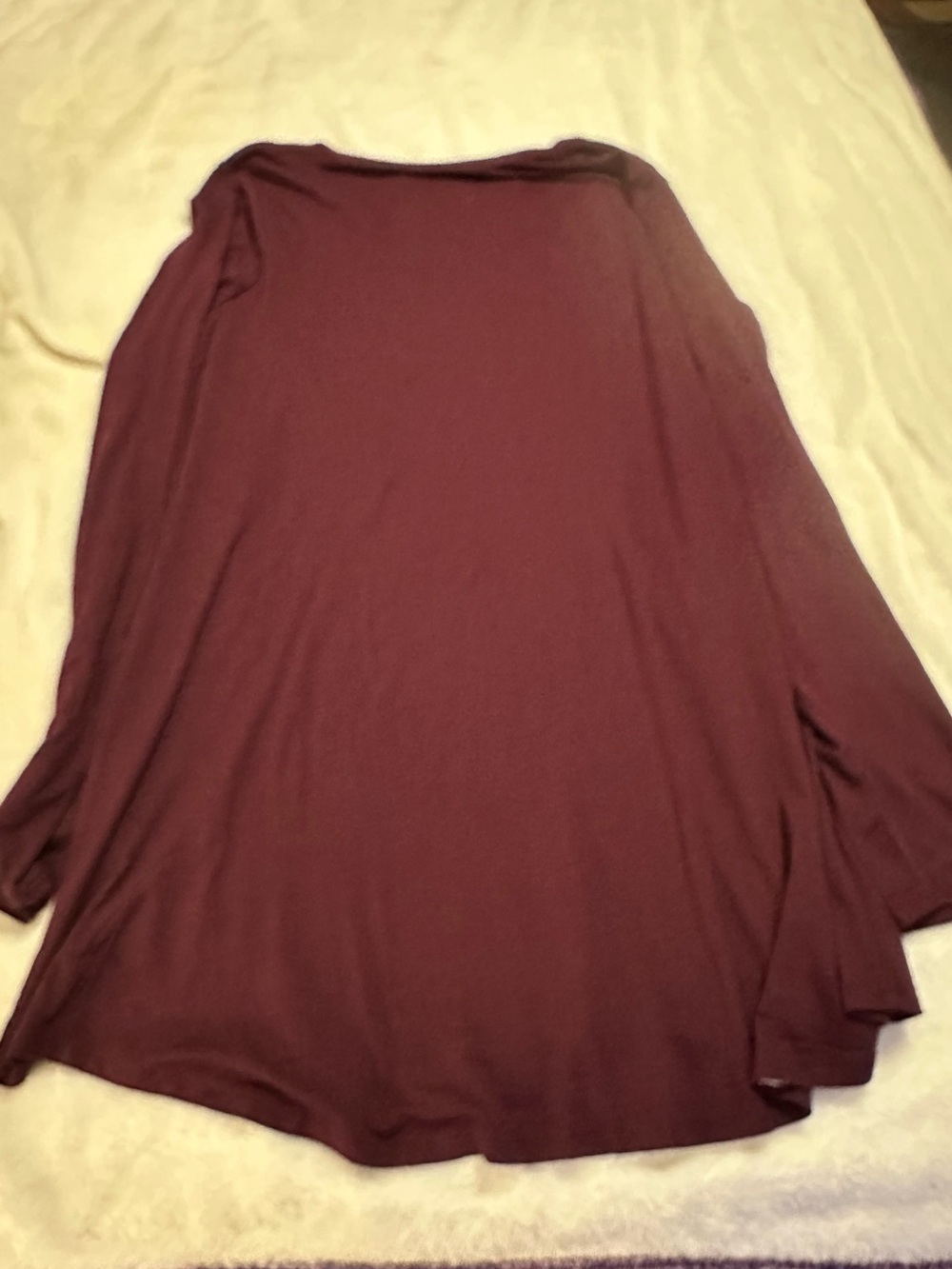 HUE Women's Long Sleeve Tunic Top - Wine